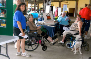 Group of people at a resource fair