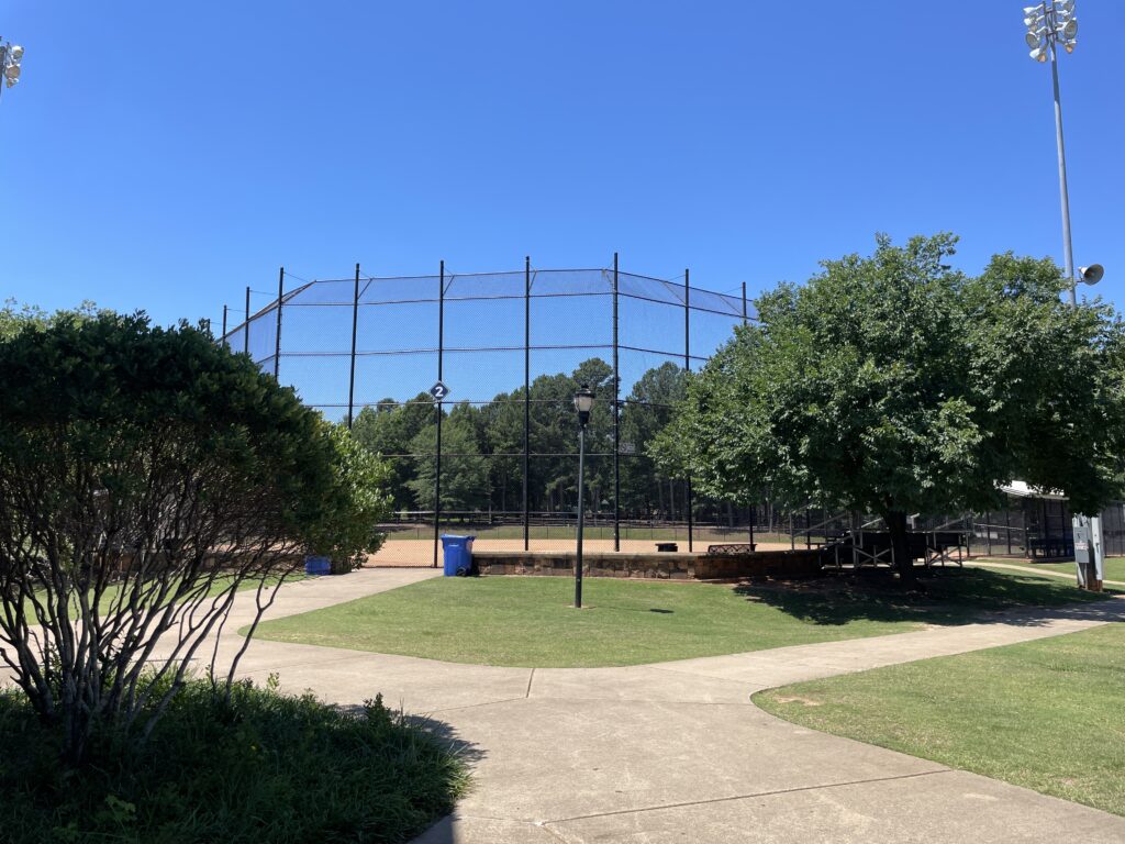 Photo showing baseball fields.